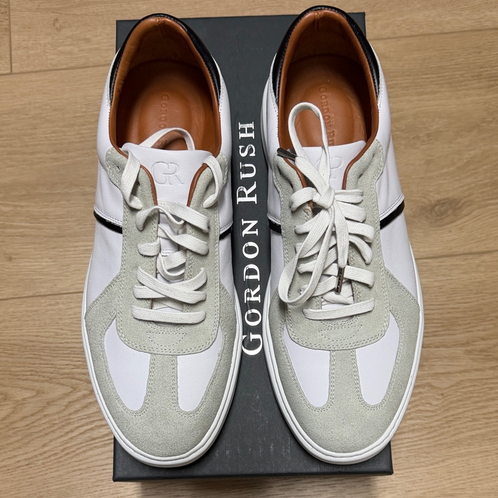 Gordon Rush Men's White and Light Gray Palomar Sneakers